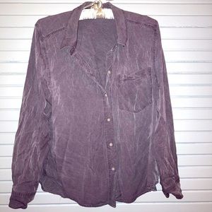Purple boyfriend blouse